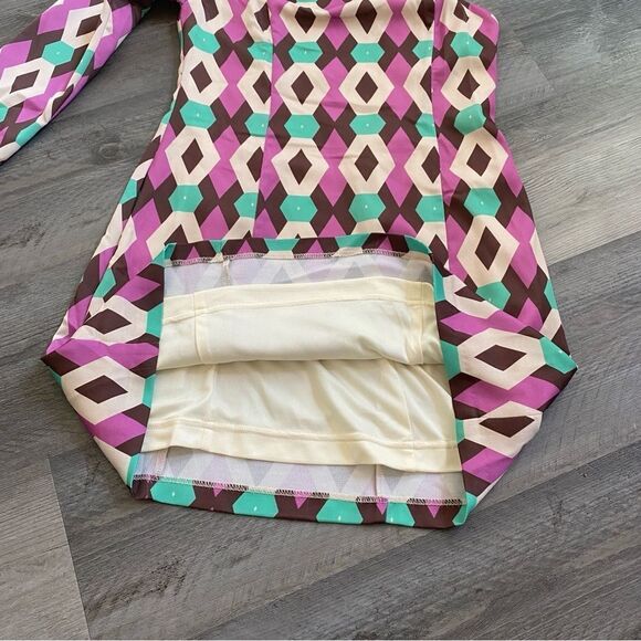 ZARA Shift Dress NEW One Sleeve Small Purple Teal Party - Picture 7 of 12